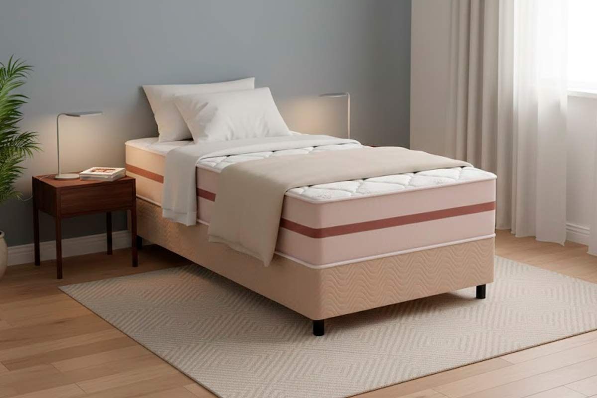 Cama Box CRC +Colchão Molas Classic Anjos