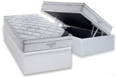 Cama Box Baú Filhão +Colchão Molas Freedom Ortobom