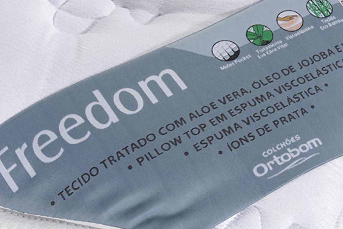 Cama Box Baú CRC +Colchão Molas Freedom Ortobom
