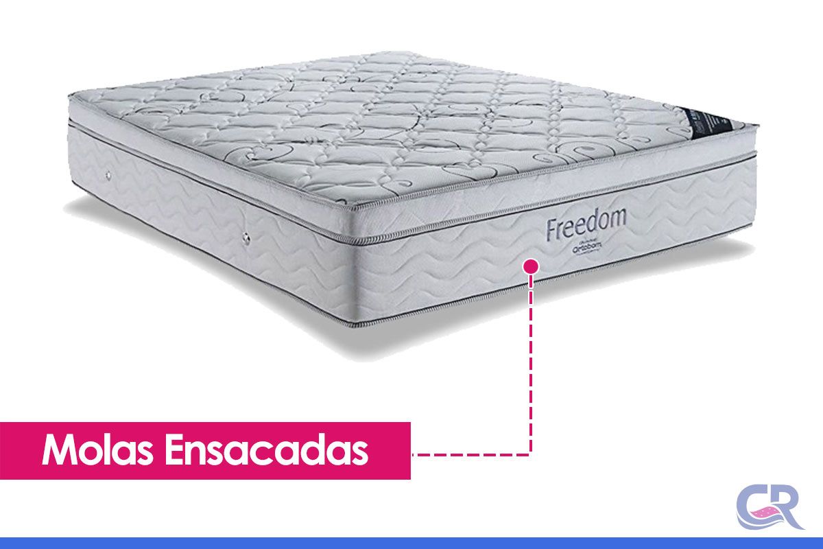 Cama Box CRC +Colchão Molas Freedom Ortobom