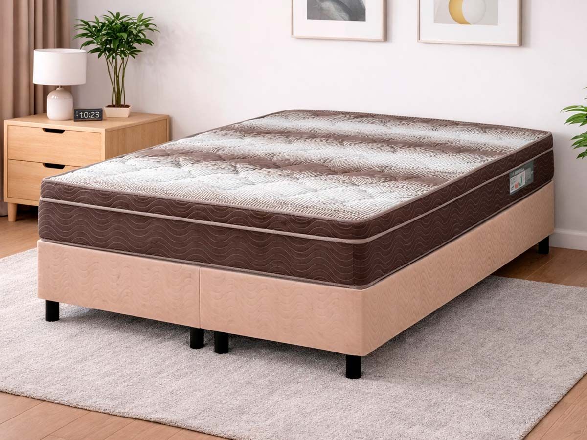 Cama Box CRC +Colchão Ortopédico Light Ortobom