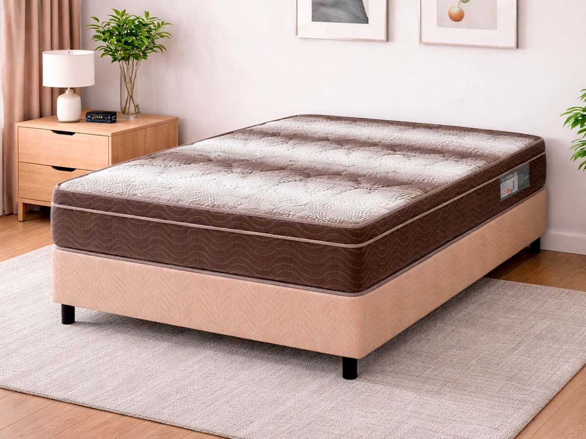 Cama Box CRC +Colchão Ortopédico Light Ortobom
