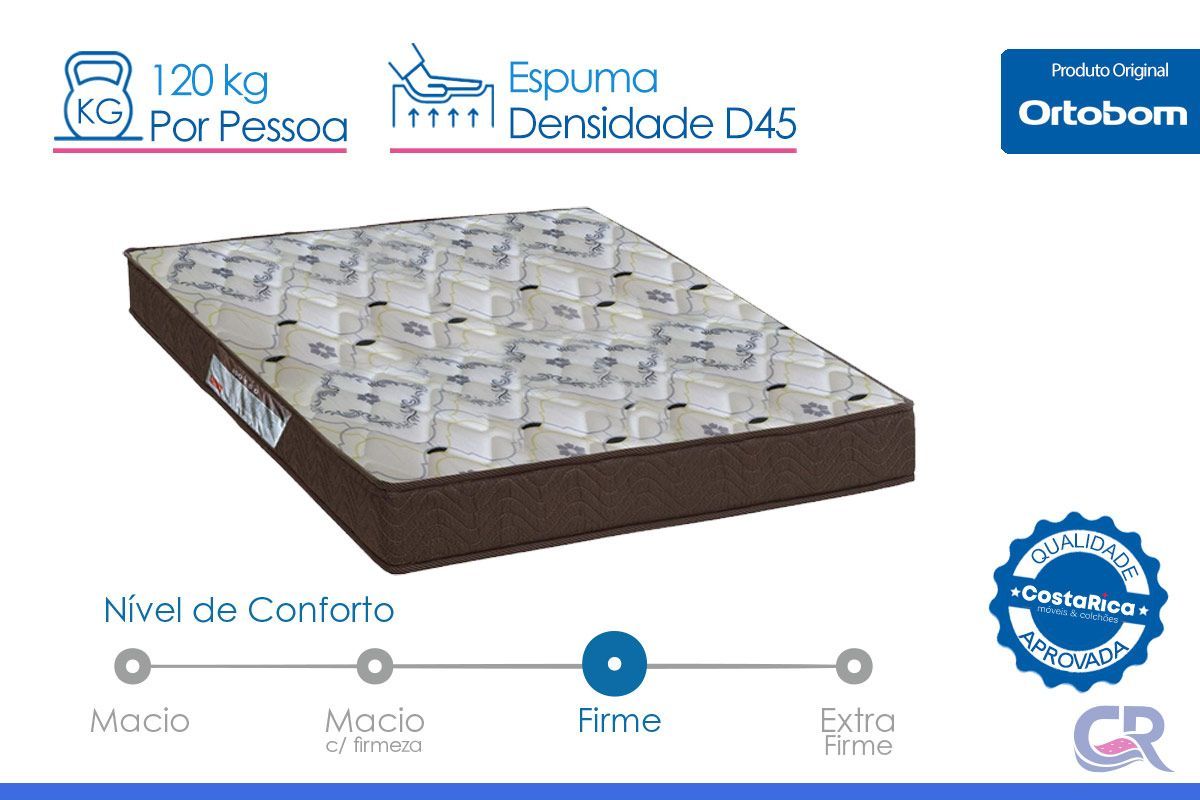 Cama Box CRC +Colchão Ortopédico ISO150 Ortobom
