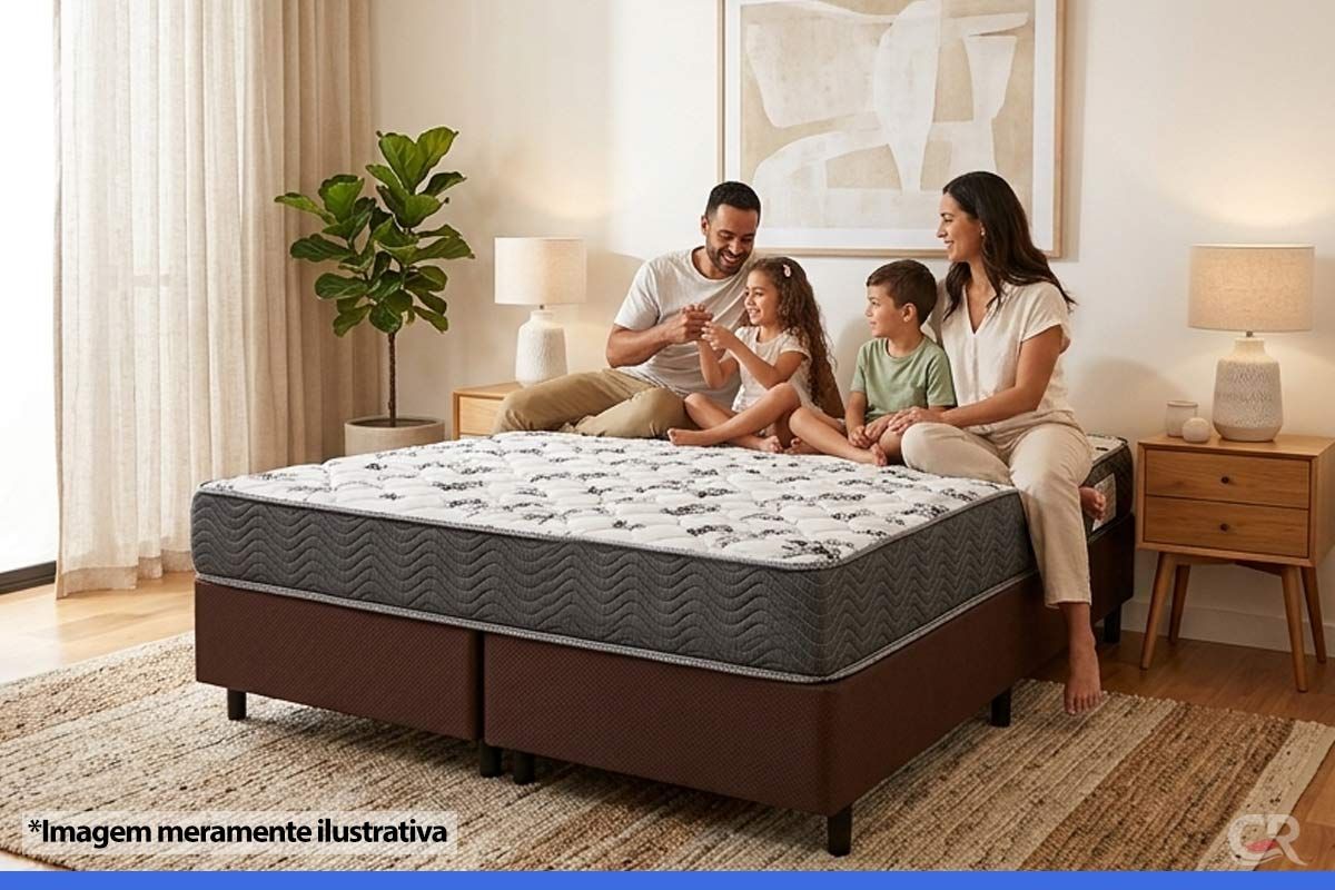 Cama Box CRC +Colchão Ortopédico ISO100 Ortobom