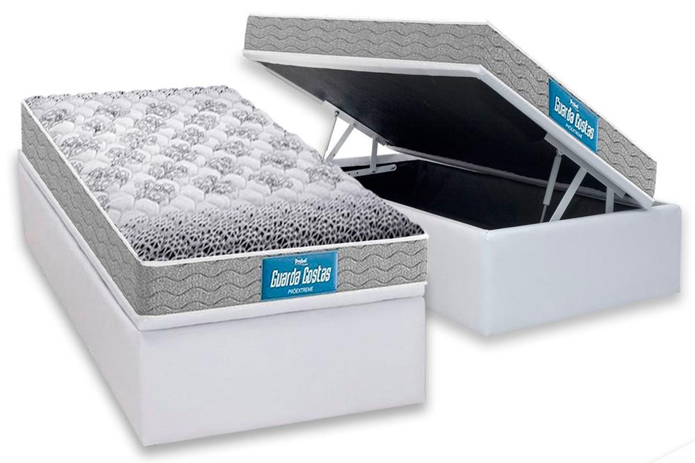 Cama Box Baú CRC +Colchão Ortopédico Extreme Probel