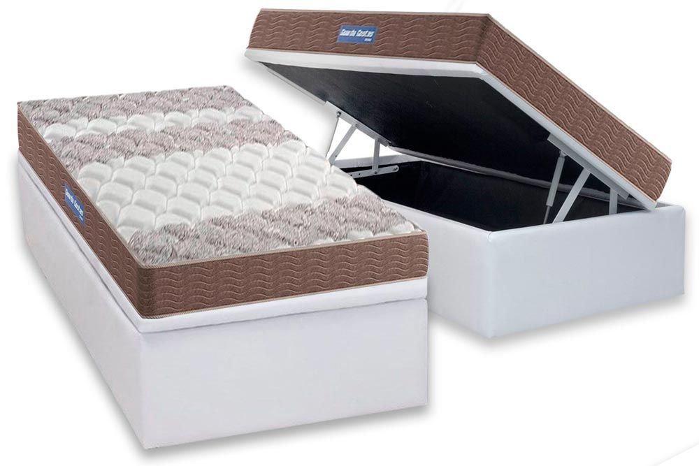 Cama Box Baú CRC +Colchão Ortopédico Intense Probel