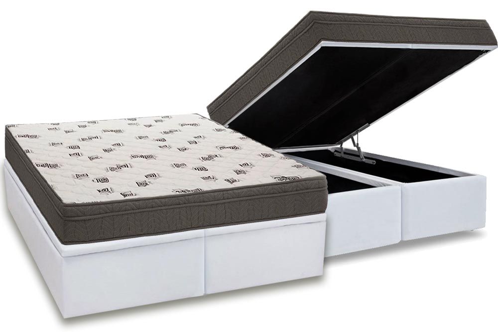 Cama Box Baú CRC +Colchão Espuma D45 Light Ortobom