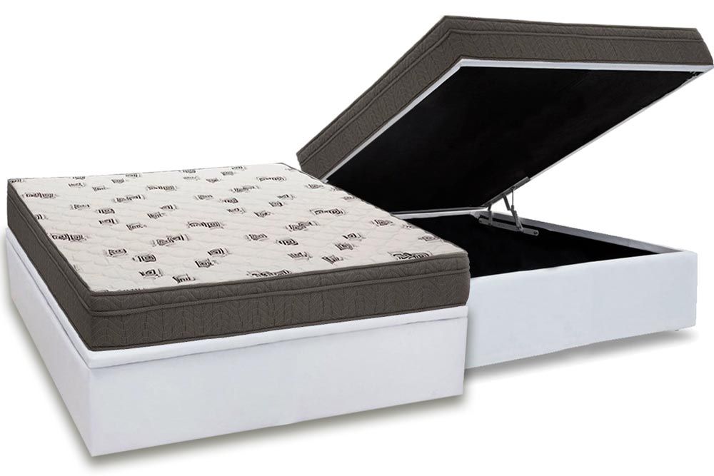 Cama Box Baú CRC +Colchão Espuma D45 Light Ortobom