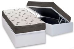 Cama Box Baú Filhão +Colchão Espuma D45 Light Ortobom