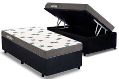 Cama Box Baú Filhão +Colchão Espuma D33 Light Ortobom