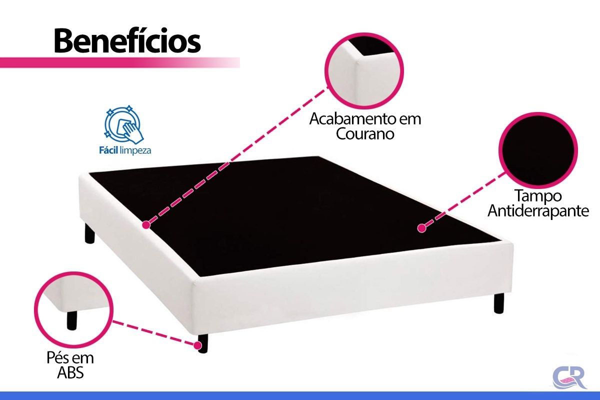 Cama Box CRC +Colchão Espuma D33 Light Ortobom