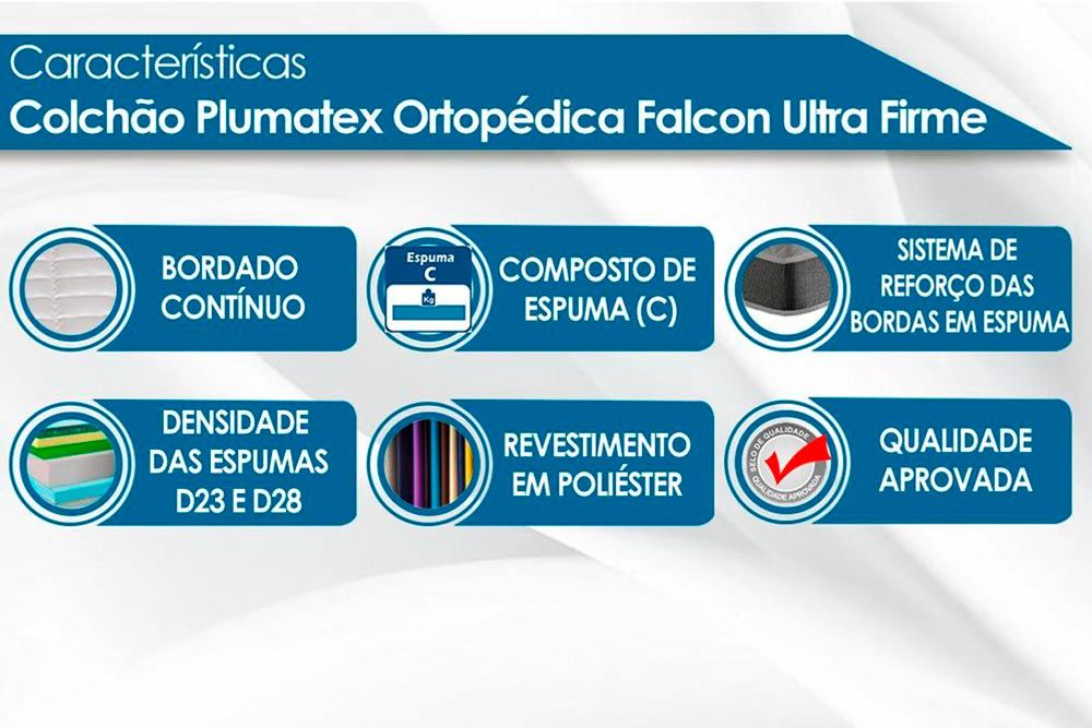 Cama Box CRC +Colchão Ortopédico Falcon Plumatex