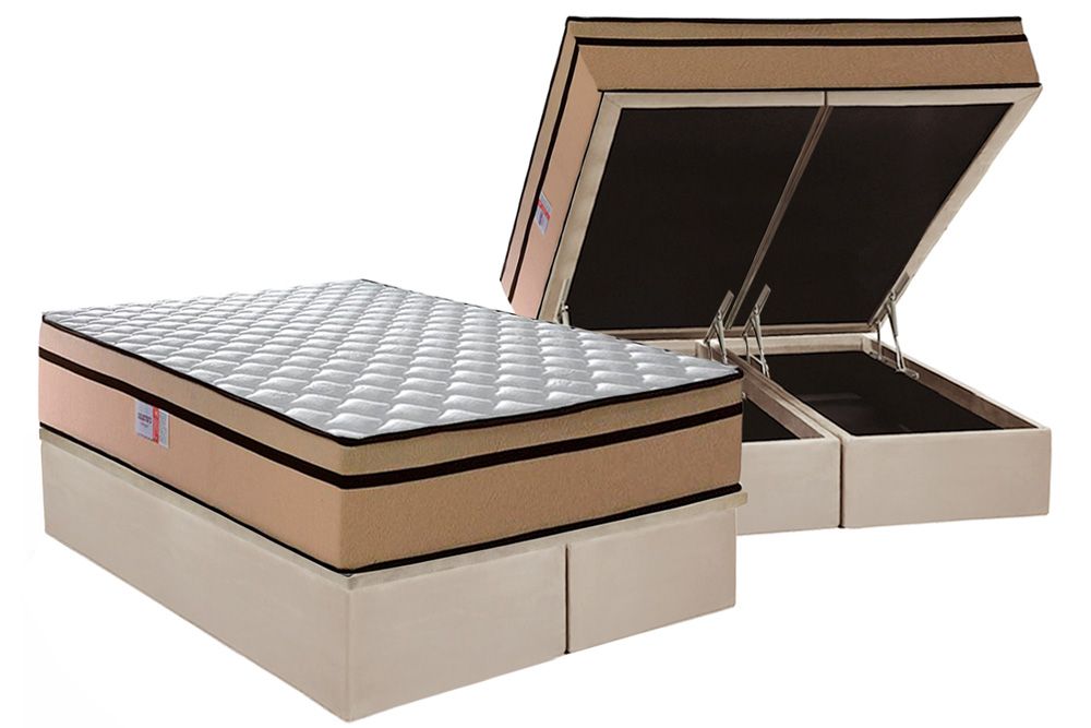 Cama Box Baú CRC +Colchão Ortopédico Selectus Plumatex