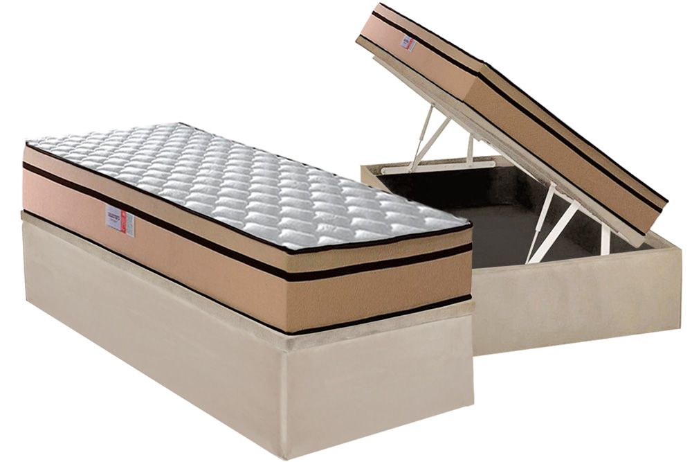 Cama Box Baú CRC +Colchão Ortopédico Selectus Plumatex