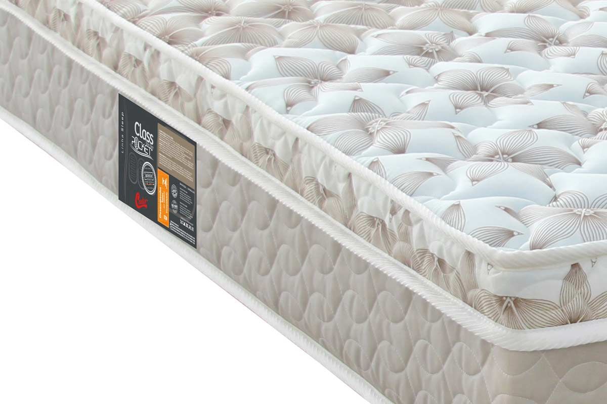 Cama Box Baú CRC +Colchão Molas Class Castor