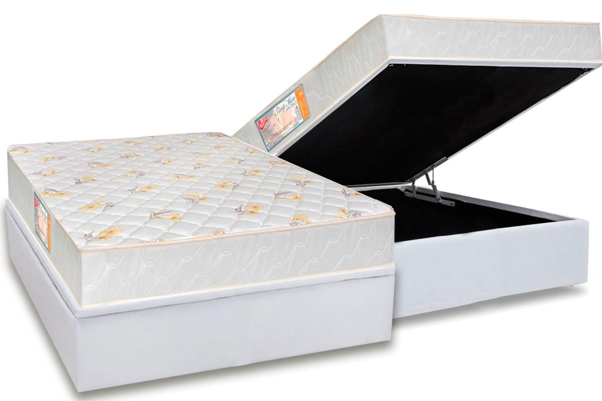 Cama Box Baú CRC +Colchão Ortopédico Sleep Castor