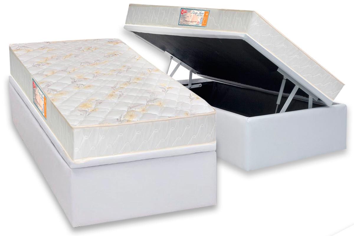 Cama Box Baú CRC +Colchão Ortopédico Sleep Castor