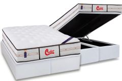 Cama Box Baú Filhão +Colchão Molas Classic Castor