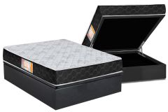 Cama Box Baú Filhão +Colchão Espuma D23 SleepMax Castor