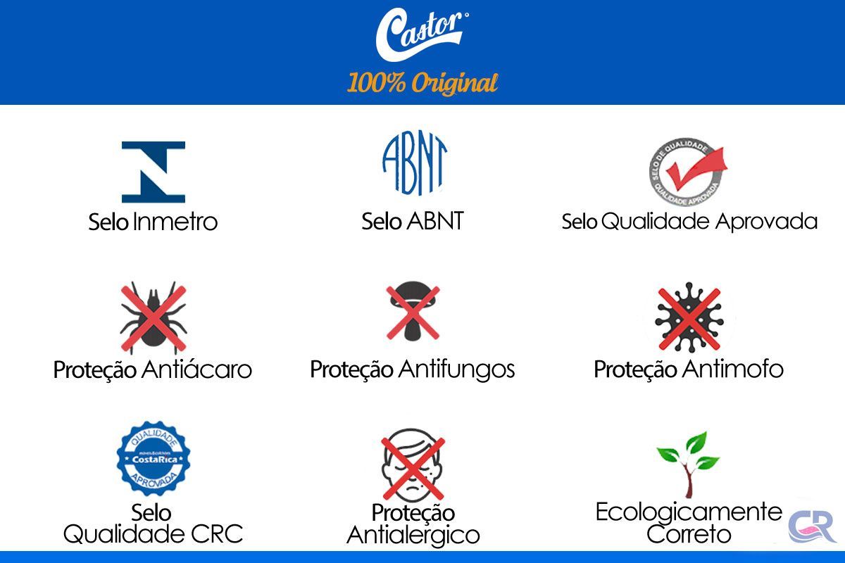Cama Box Baú CRC +Colchão Espuma D45 SleepMax Castor