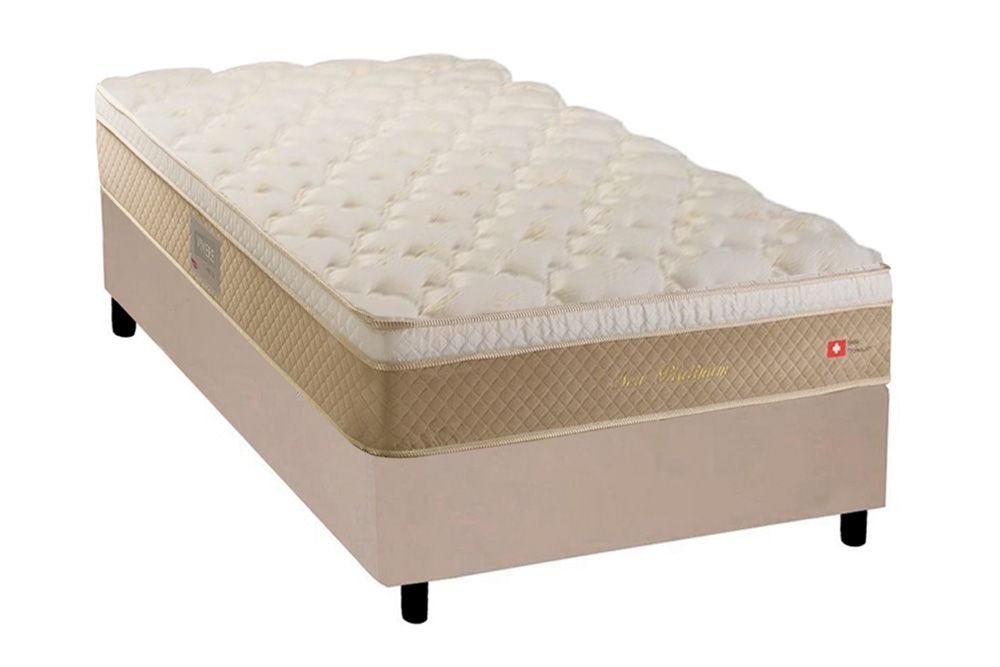 Cama Box CRC +Colchão Molas Platinum Herval