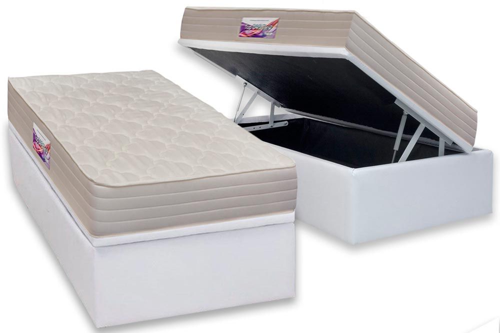 Cama Box Baú CRC +Colchão Espuma D45 Top Herval