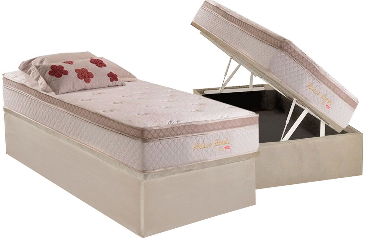 Cama Box Baú CRC +Colchão Molas Pallace Herval
