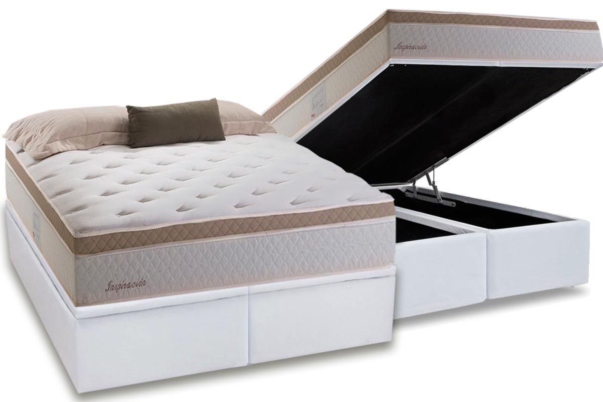 Cama Box Baú CRC +Colchão Molas Inspiracion Herval