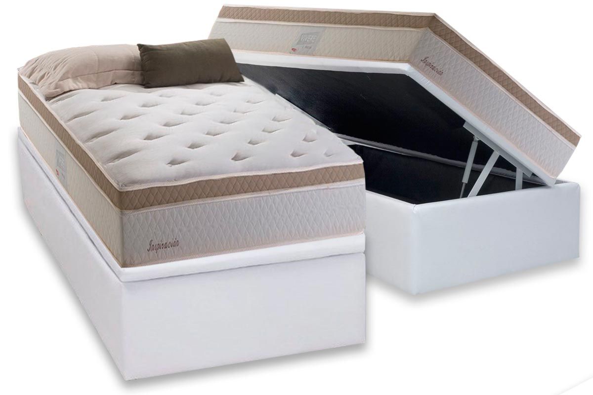 Cama Box Baú CRC +Colchão Molas Inspiracion Herval