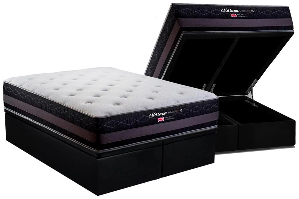 Cama Box Baú CRC +Colchão Molas Málaga Herval