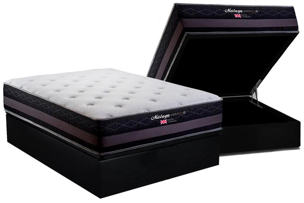 Cama Box Baú CRC +Colchão Molas Málaga Herval