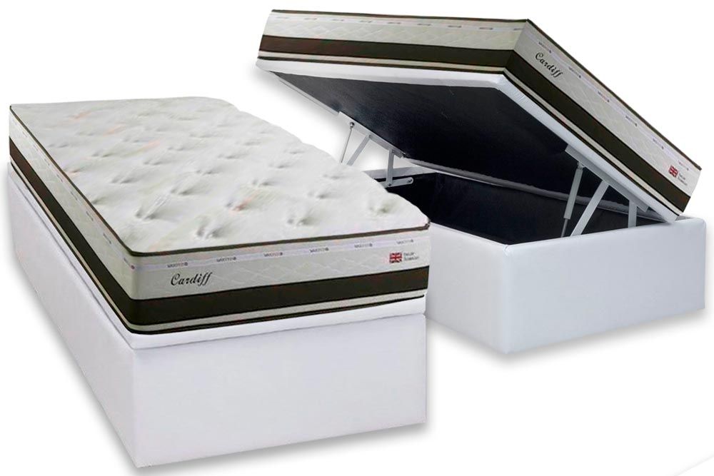 Cama Box Baú CRC +Colchão Molas Cardiff Herval