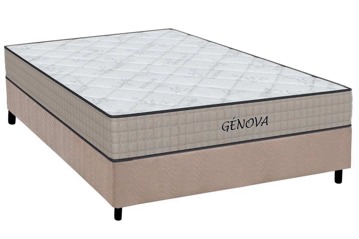 Cama Box CRC +Colchão Espuma D45 Genova Orthoflex