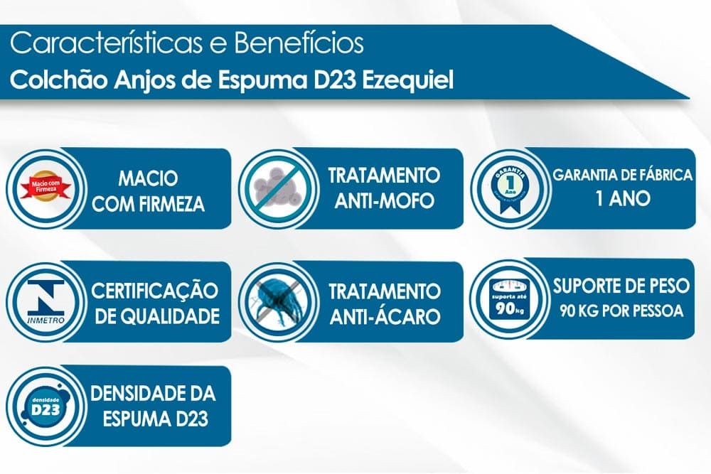 Colchão D23 Anjos Ezequiel Dupla Face