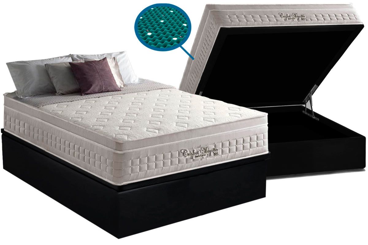 Cama Baú CRC +Colchão Magnético Confort Anjos
