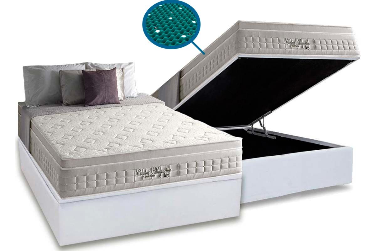 Cama Baú CRC +Colchão Magnético Confort Anjos