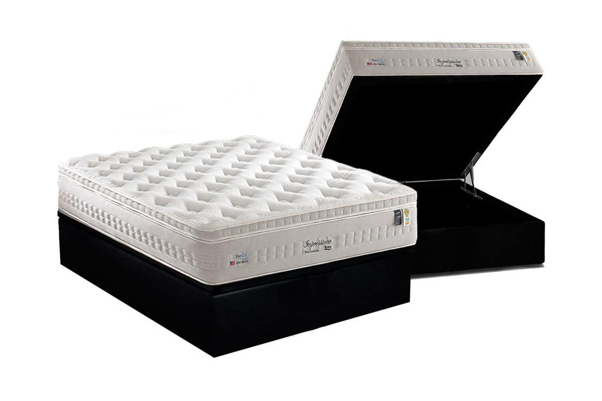 Cama Box Baú CRC +Colchão Molas Impressione Anjos