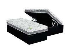 Cama Box Baú Filhão +Colchão Ortopédico Aspen Luckspuma