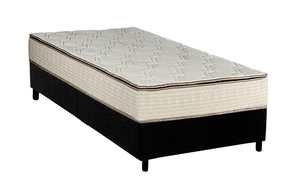 Cama Box CRC +Colchão Molas Montreal Luckspuma