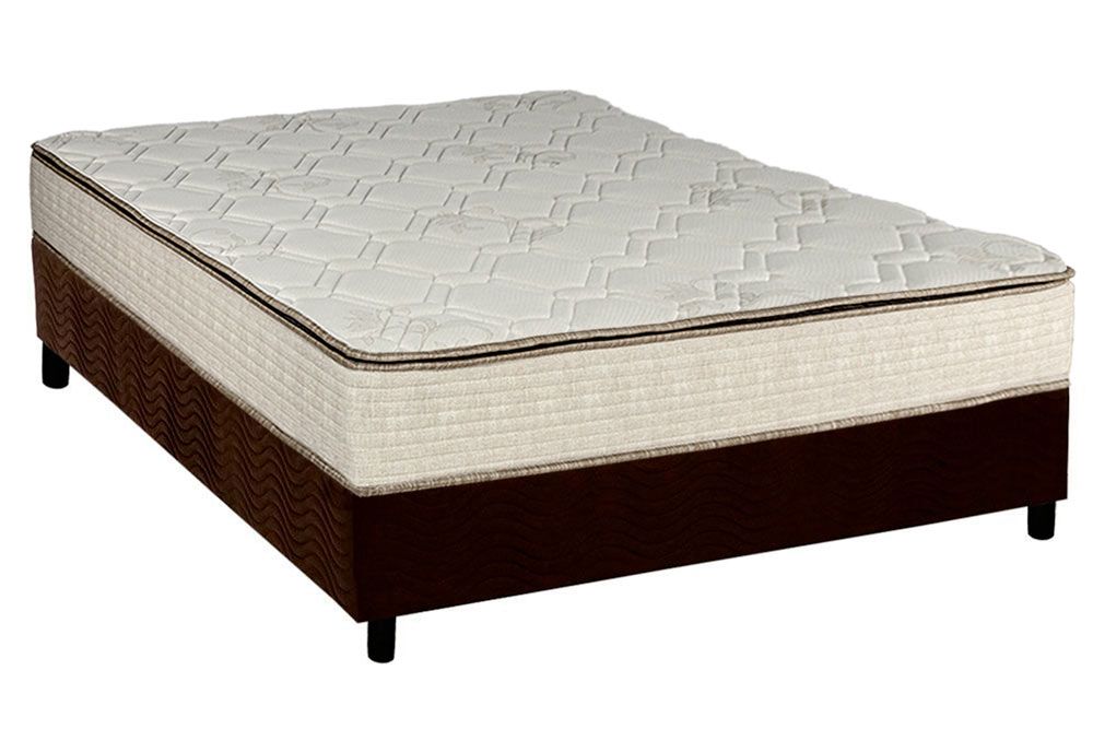 Cama Box CRC +Colchão Molas Montreal Luckspuma