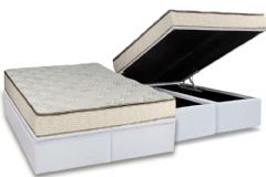 Cama Box Baú Filhão +Colchão Molas Montreal Luckspuma