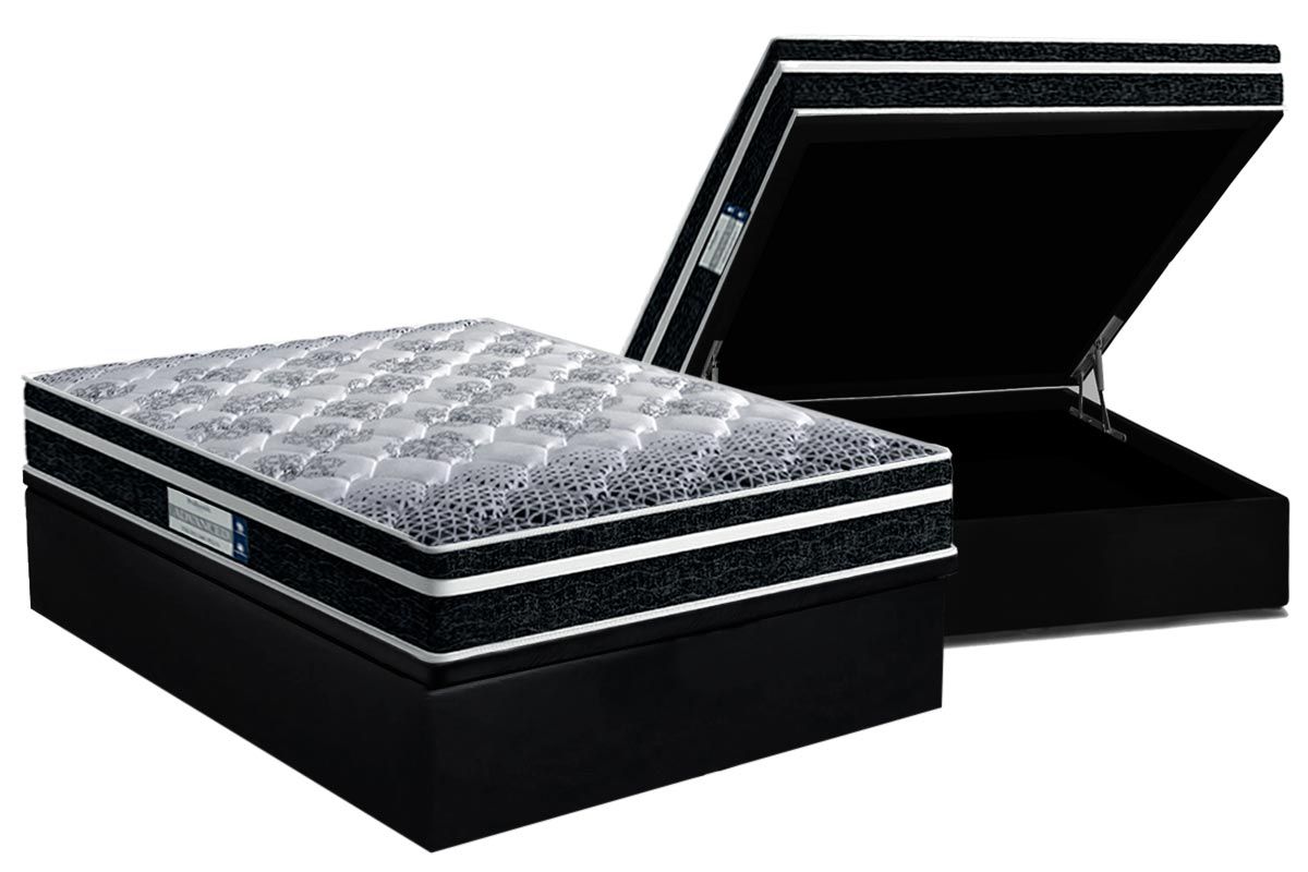 Cama Box Baú CRC +Colchão Ortopédico Tech1500 Probel