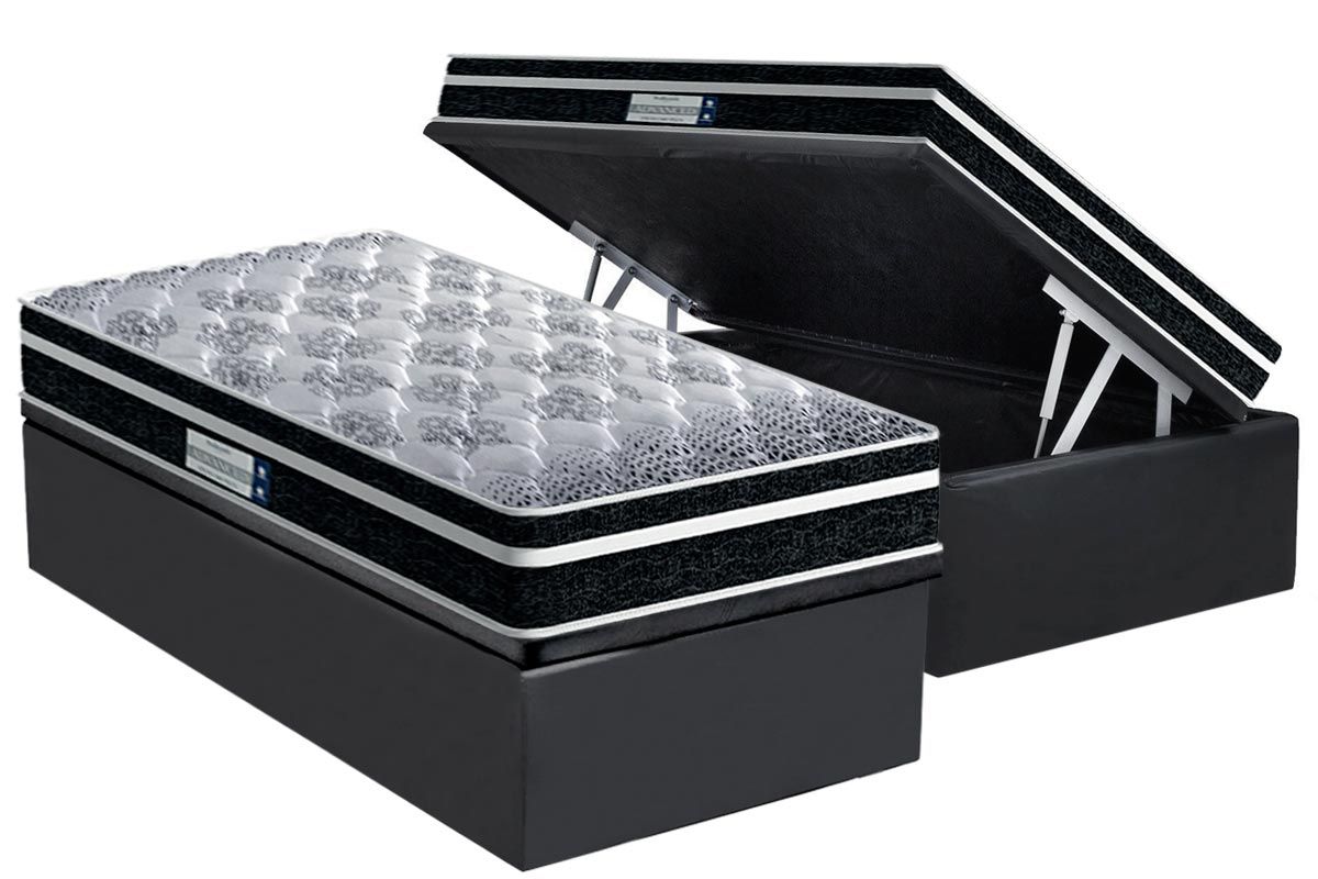 Cama Box Baú CRC +Colchão Ortopédico Tech1500 Probel