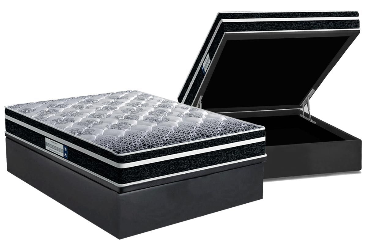 Cama Box Baú CRC +Colchão Ortopédico Tech1500 Probel