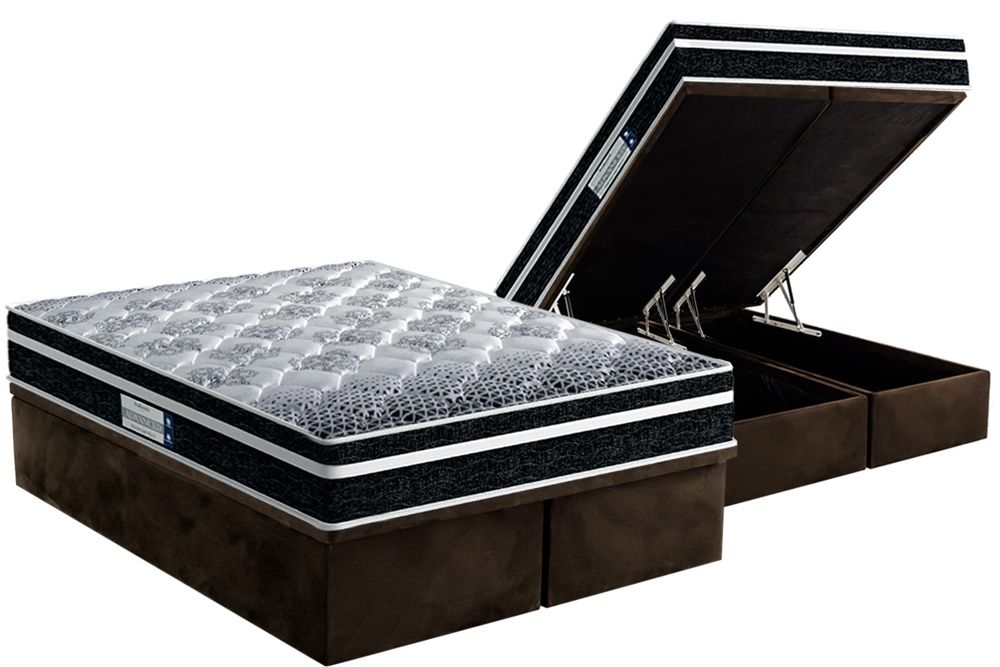 Cama Box Baú CRC +Colchão Ortopédico Tech1500 Probel
