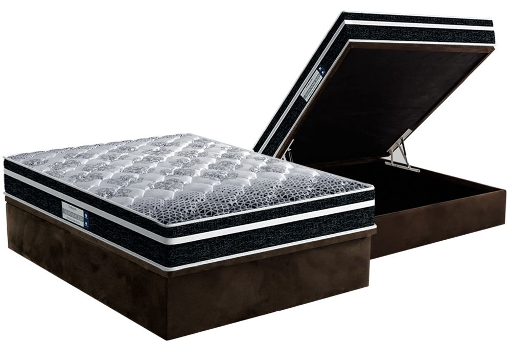 Cama Box Baú CRC +Colchão Ortopédico Tech1500 Probel