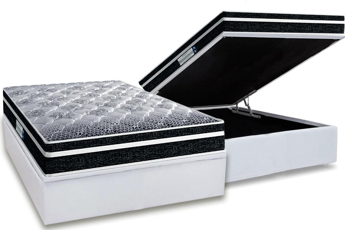 Cama Box Baú CRC +Colchão Ortopédico Tech1500 Probel