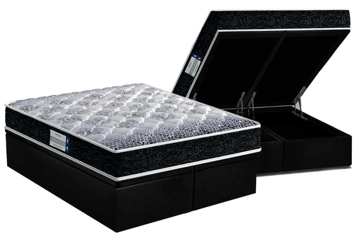 Cama Box Baú CRC +Colchão Ortopédico Tech1500 Probel