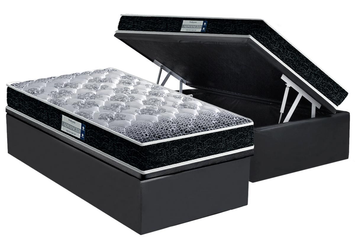 Cama Box Baú CRC +Colchão Ortopédico Tech1500 Probel