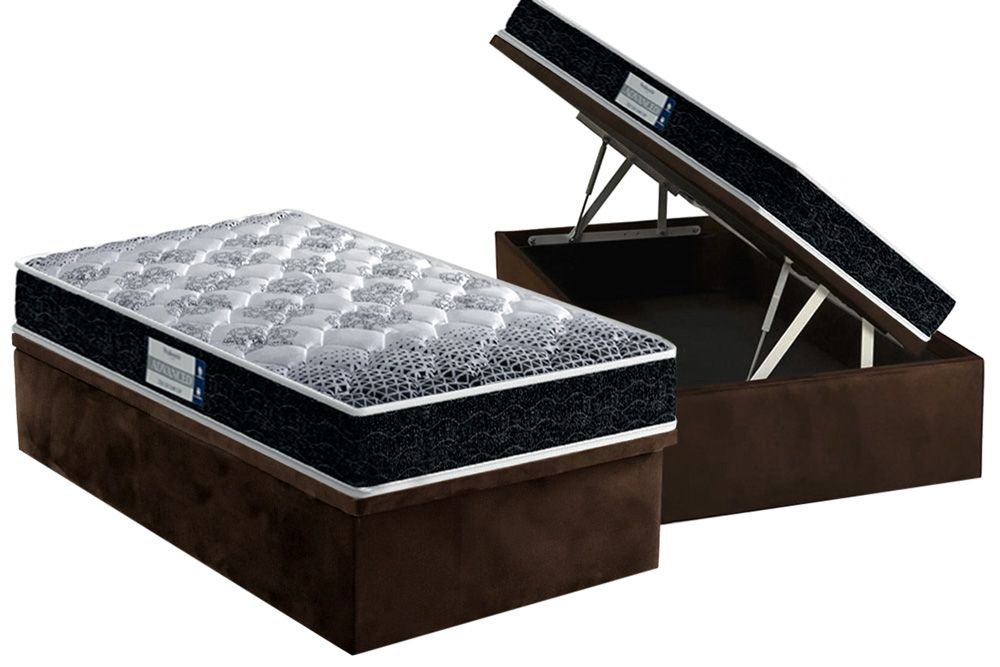 Cama Box Baú CRC +Colchão Ortopédico Tech1500 Probel